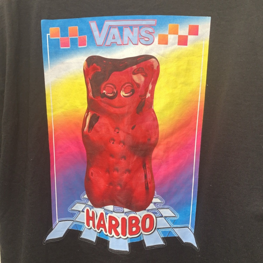 Vans Haribo Gummy‎ Bear T Shirt Black Checkerboard Large